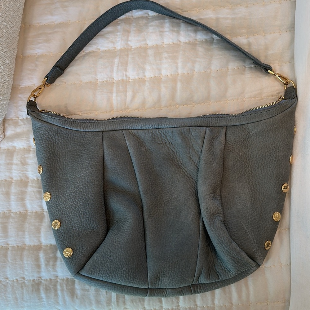 Hammitt Gray/Blue Shoulder Bag with Gold Accents - Picture 10 of 15